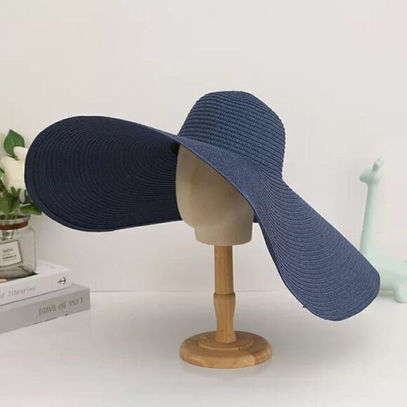 Oversized Floppy Straw Hat Available in 8 Colors main image 11
